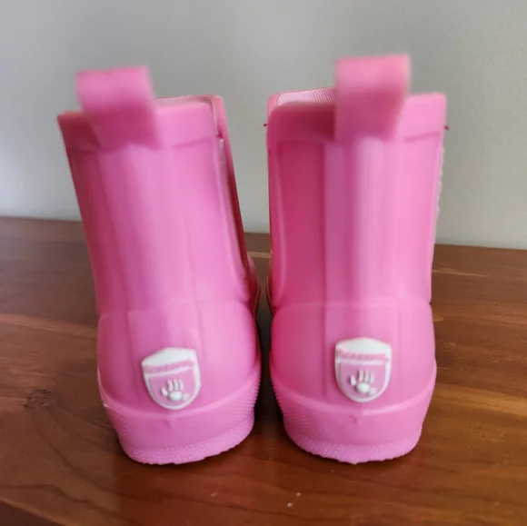 Bearpaw Bright Pink Kids Rain Boots - Picture 3 of 5